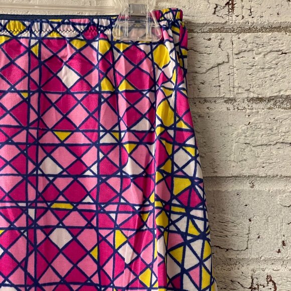 Vintage Y2K Vassarette Geometric Print Mini Skirt – Pink, Yellow, & Blue Retro - Picture 2 of 9
